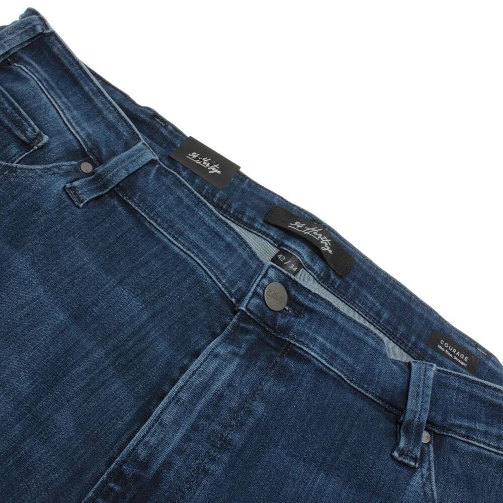 34 Heritage NWT Mid-Rise Straight Leg Jeans Size 42 x 34 US in Blue Cotton Blend
